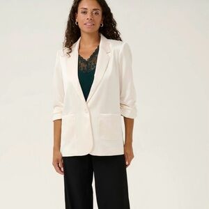 Cocamia Sateen Blazer by Cream - Egg nog  NWT